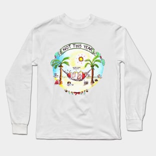 Santa´s Vacation Christmas Design Long Sleeve T-Shirt